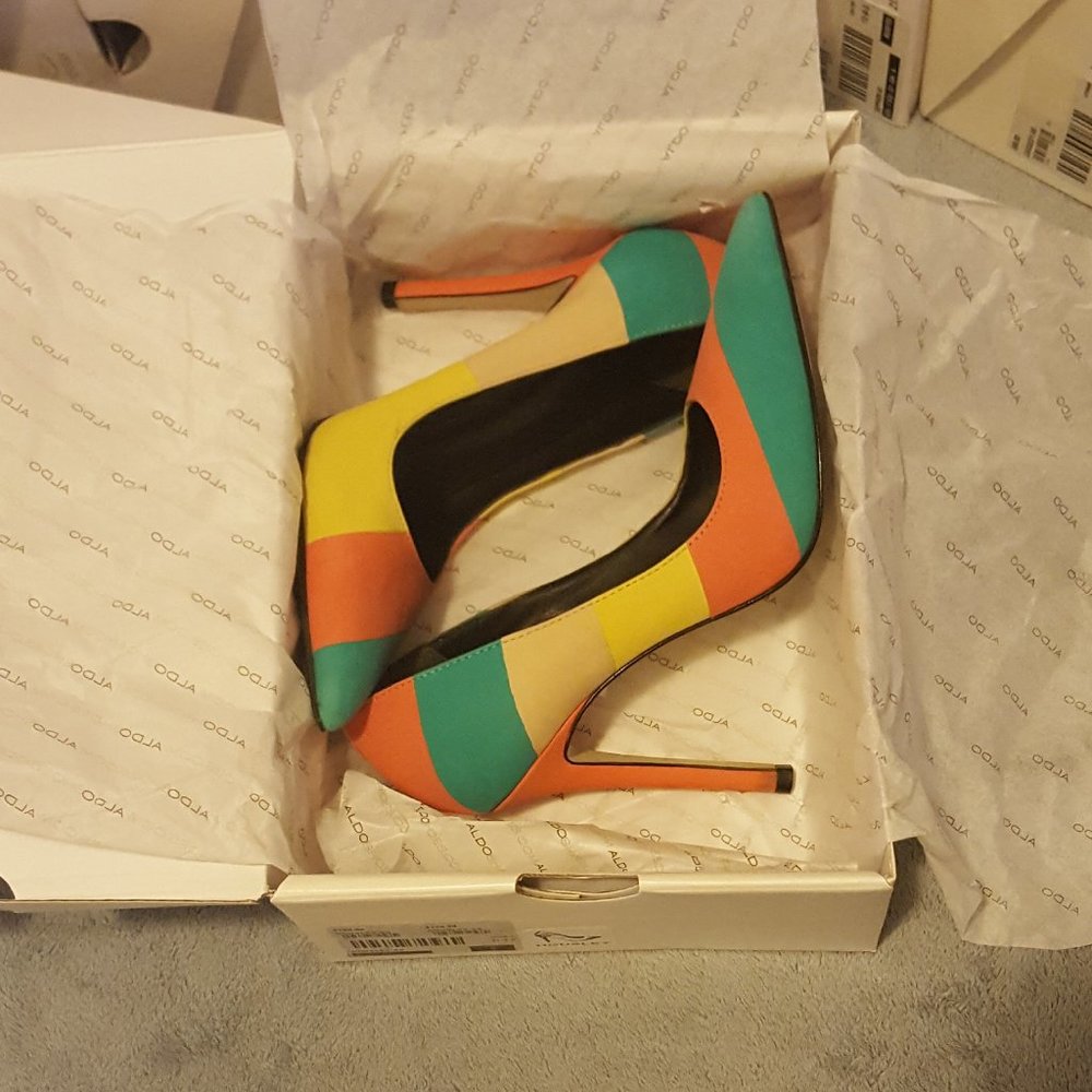 Aldo Housley Women's Size 7 Multi-Colored Suede Stiletto Pumps